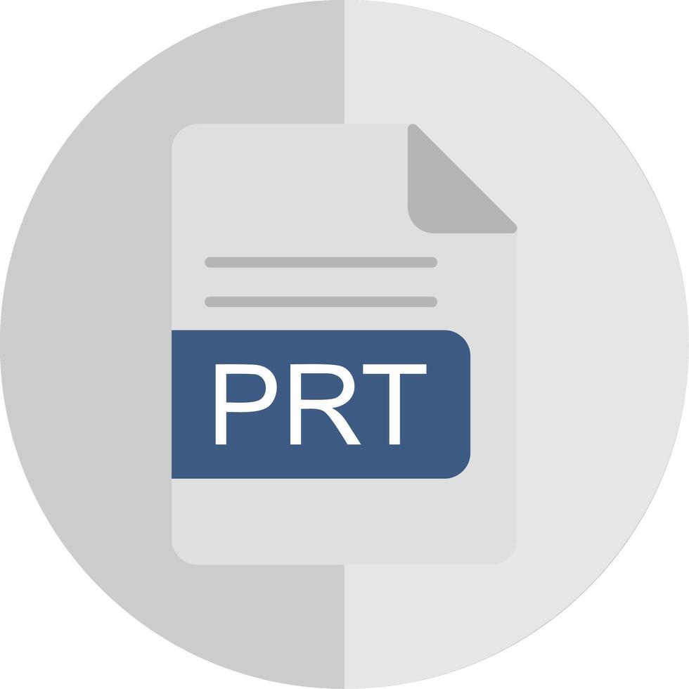 prt archivo formato plano escala icono diseño vector