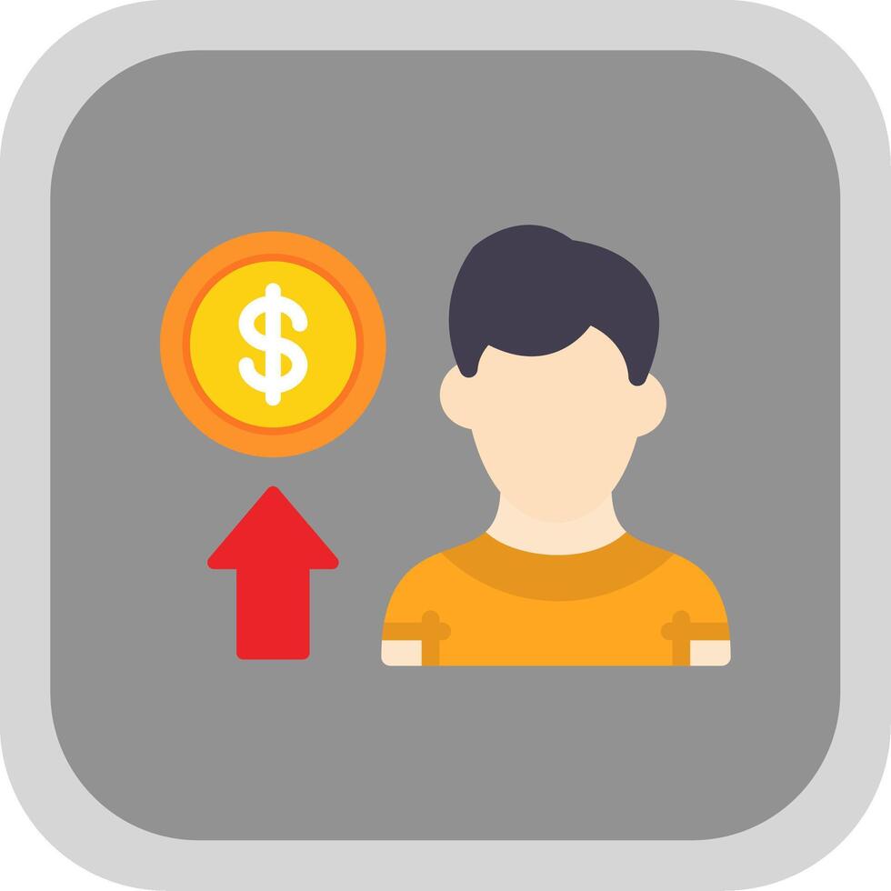 Hammer Flat round corner Icon Design vector