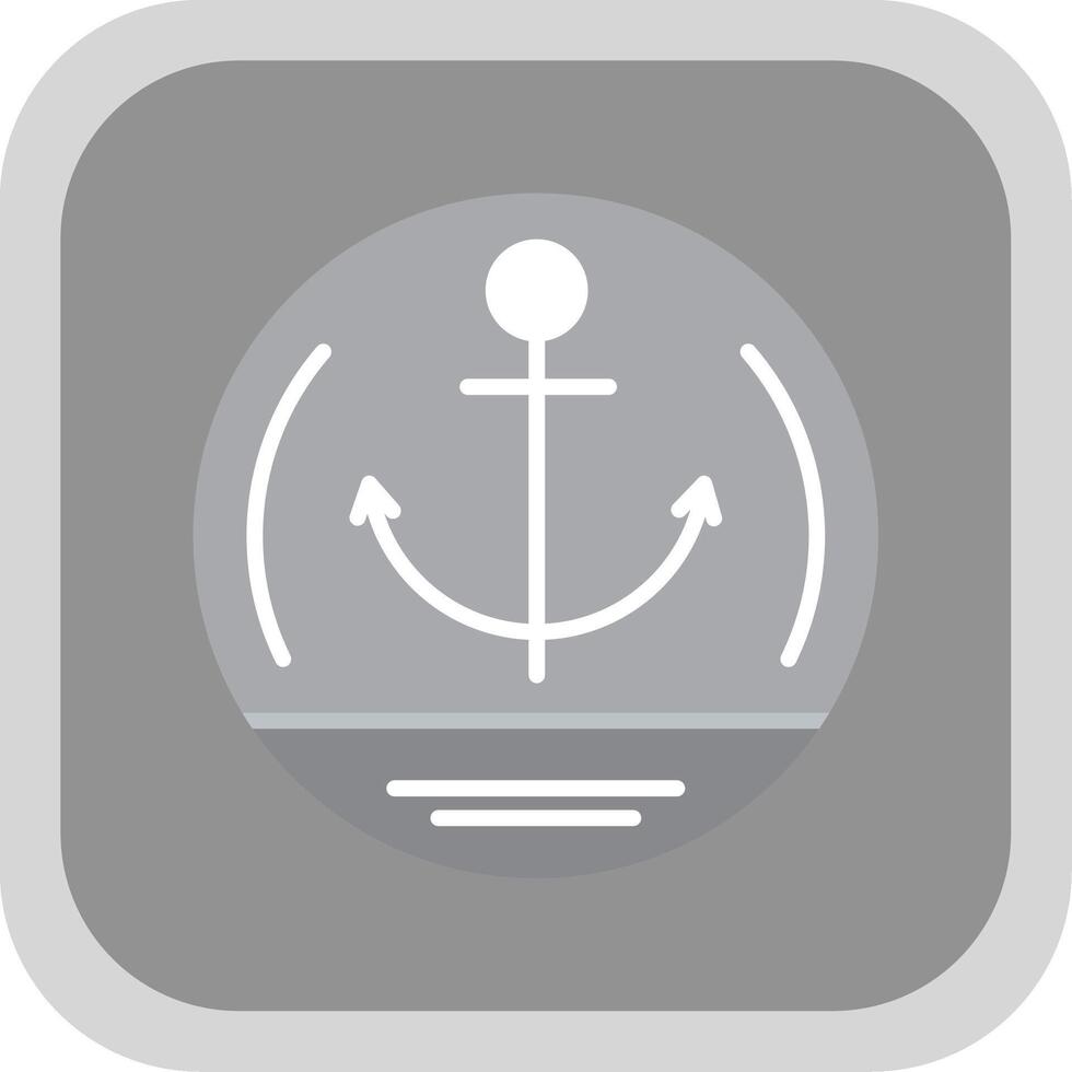 Anchor Flat round corner Icon Design vector