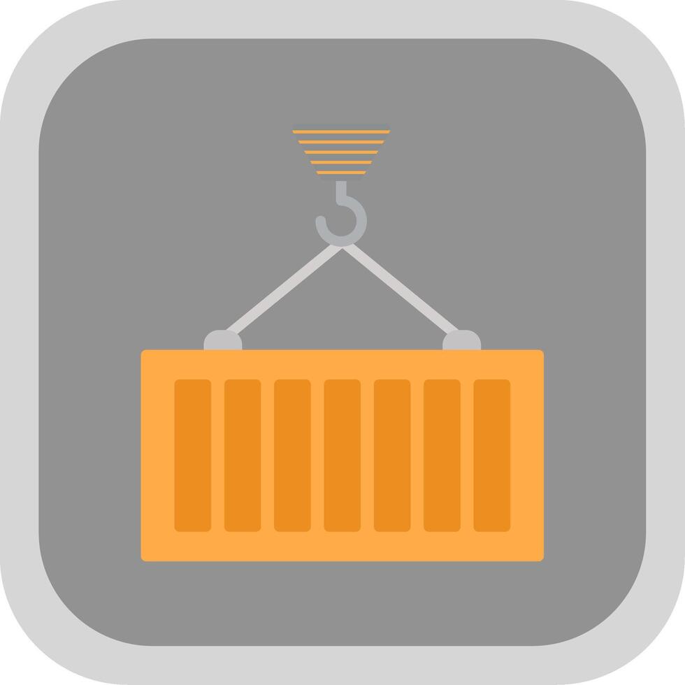 Container Loading Flat round corner Icon Design vector