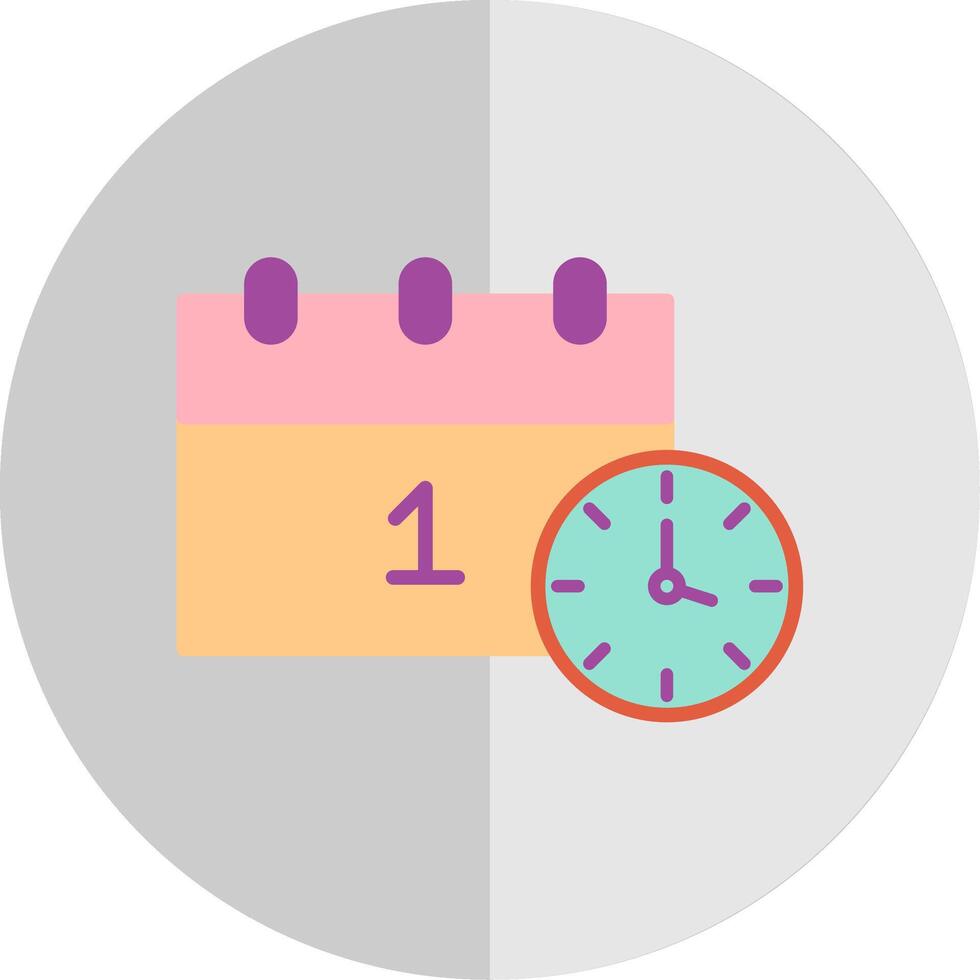 New Year Flat Scale Icon Design vector