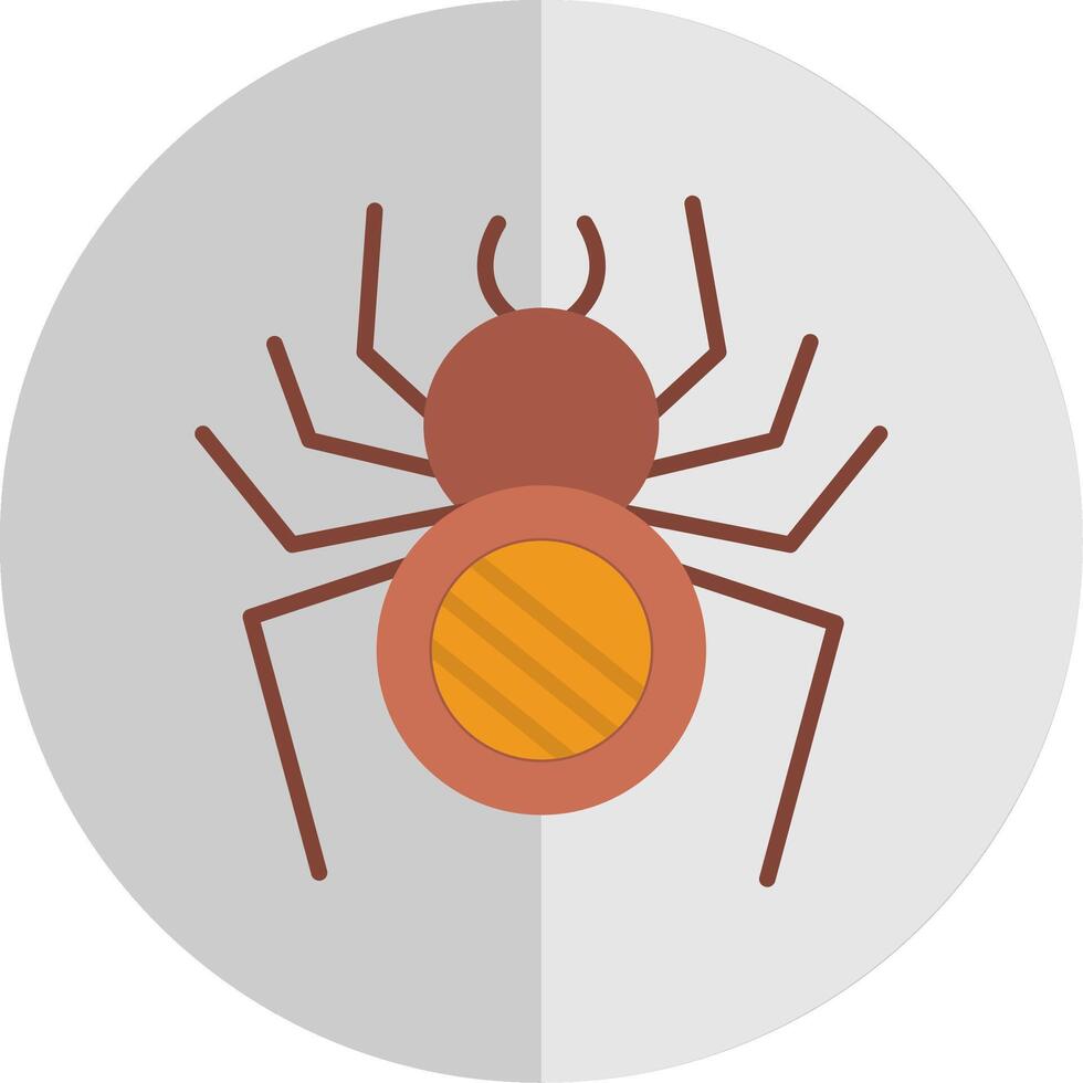 Spider Flat Scale Icon Design vector