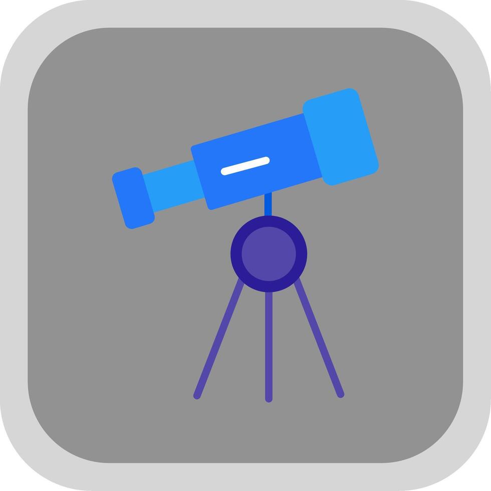 Telescope Flat round corner Icon Design vector