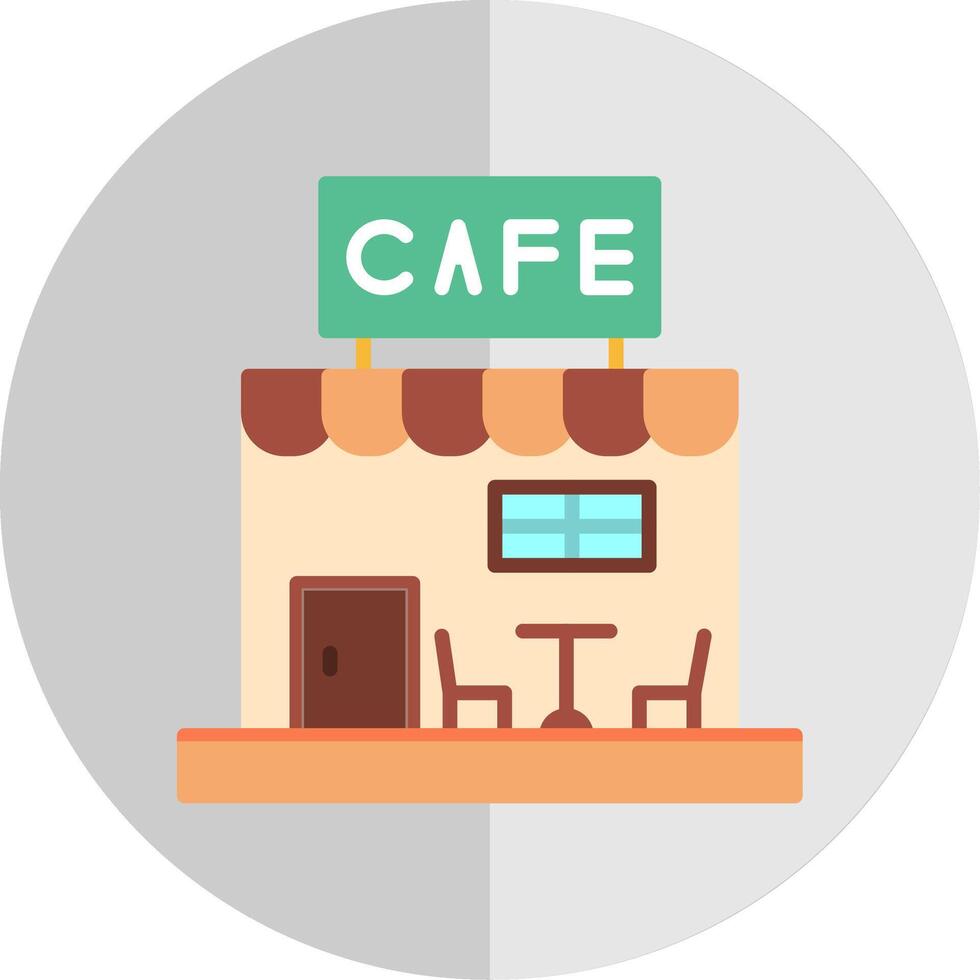 Cafe Flat Scale Icon Design vector