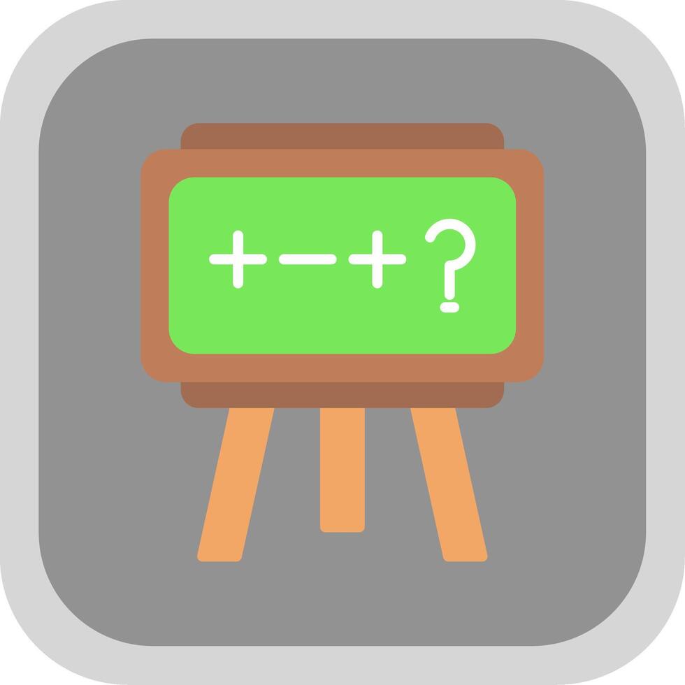 Theory Flat round corner Icon Design vector