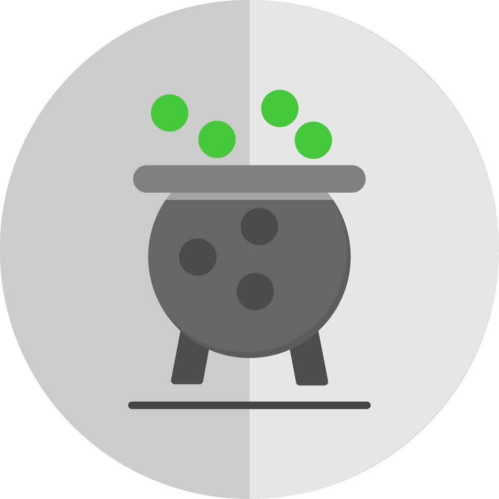 Cauldron Flat Scale Icon Design vector