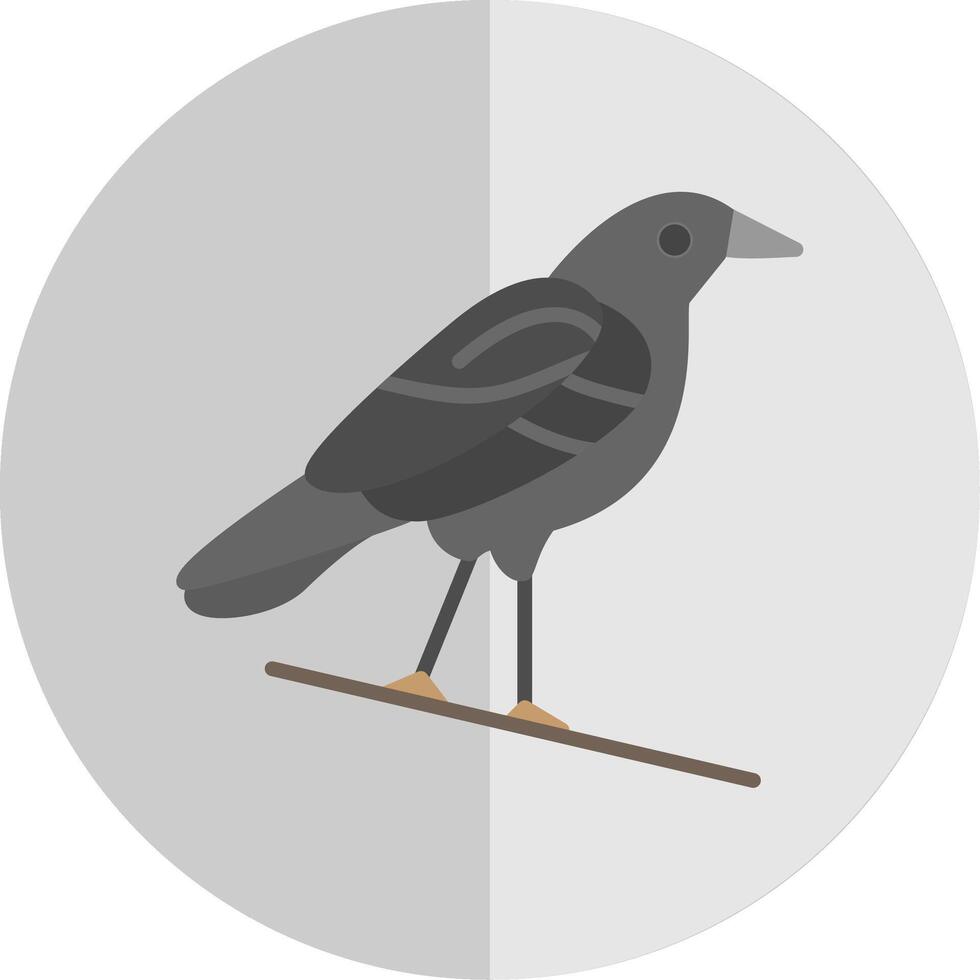 Crow Flat Scale Icon Design vector