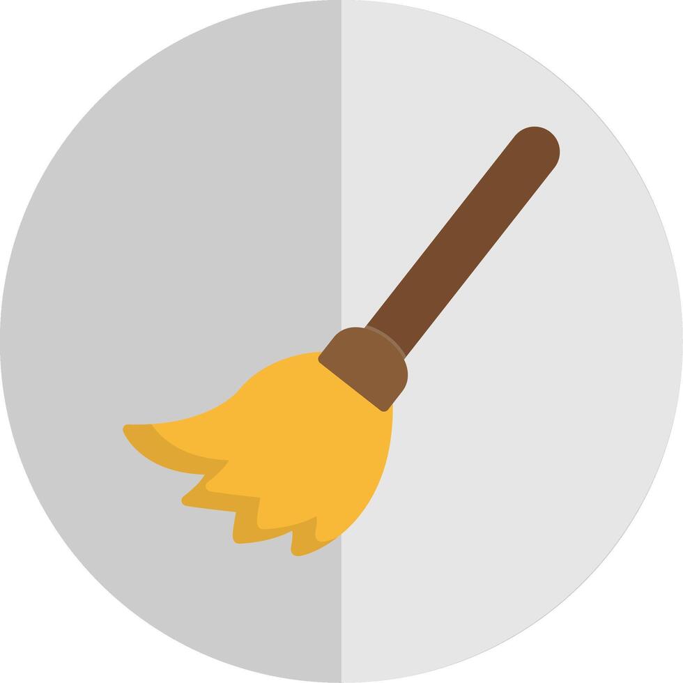 Broom Flat Scale Icon Design vector