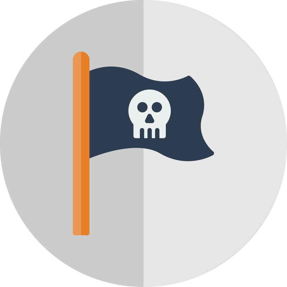 pirata bandera plano escala icono diseño vector