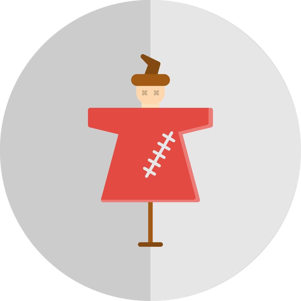 Scarecrow Flat Scale Icon Design vector