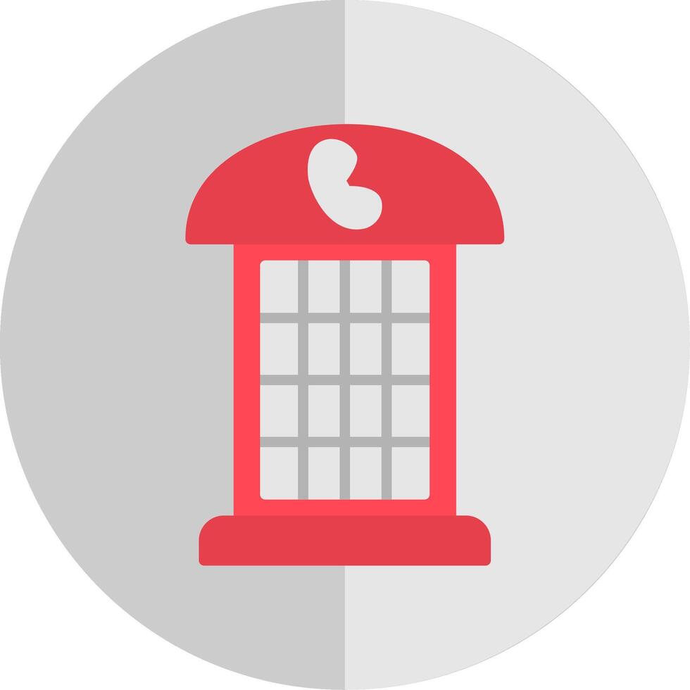 Phone Booth Flat Scale Icon Design vector