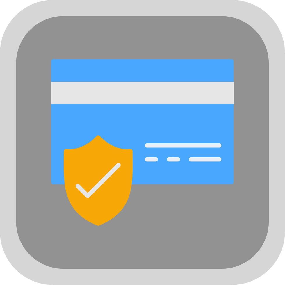 Secure Payments Flat round corner Icon Design vector