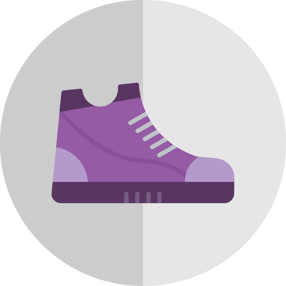 zapatilla de deporte plano escala icono diseño vector