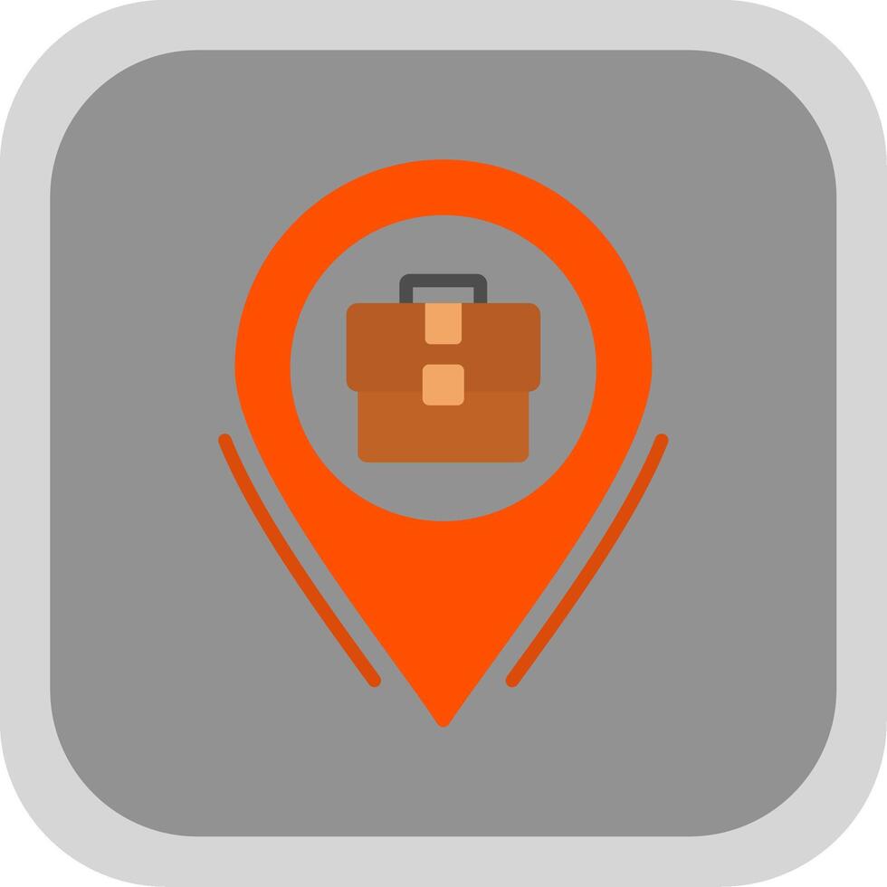 Business Location Flat round corner Icon Design vector