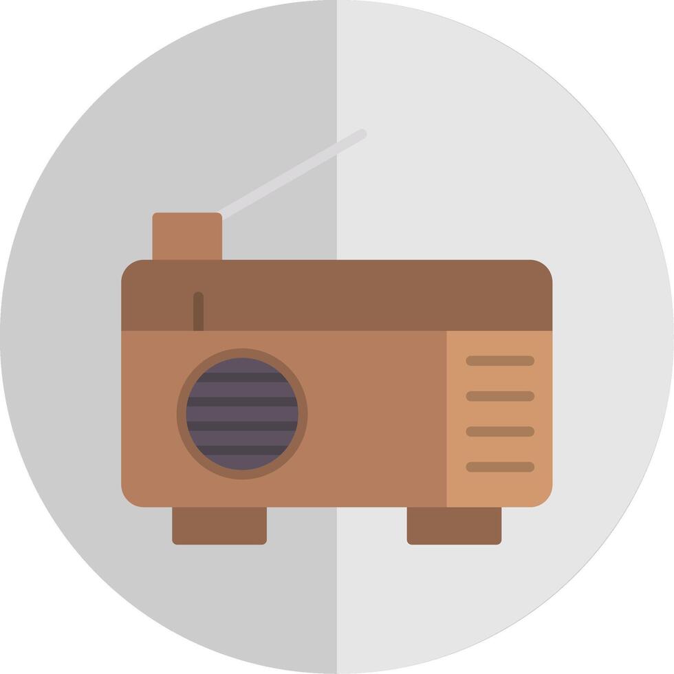 Radio Flat Scale Icon Design vector