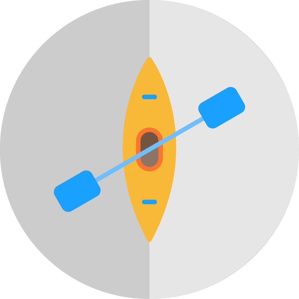 Canoe Flat Scale Icon Design vector