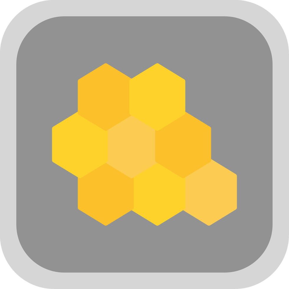 Bee Hive Flat round corner Icon Design vector