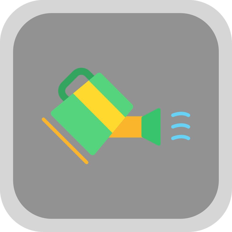 Water Can Flat round corner Icon Design vector