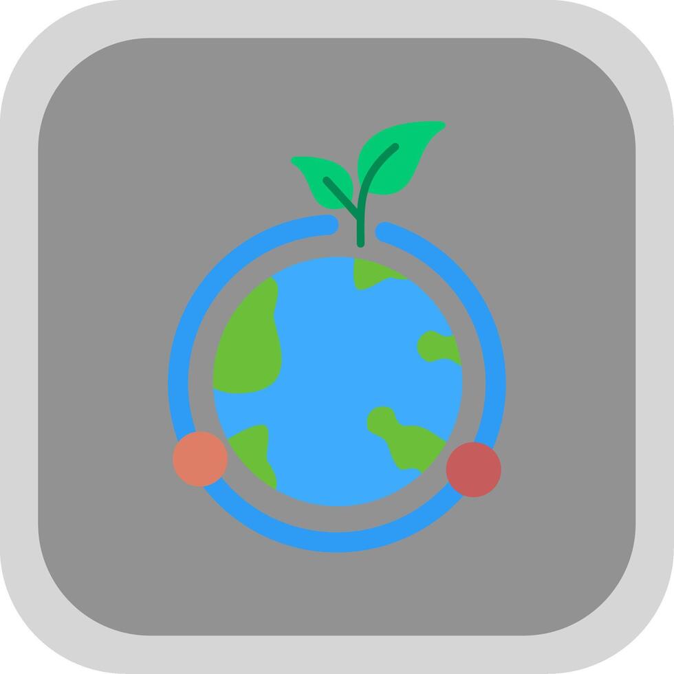 Ozone Layer Flat round corner Icon Design vector