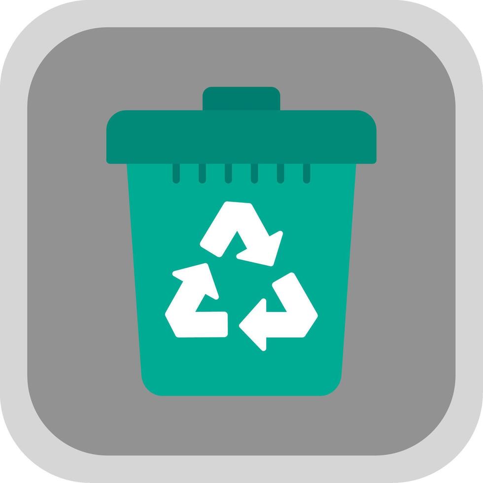 reciclar compartimiento plano redondo esquina icono diseño vector