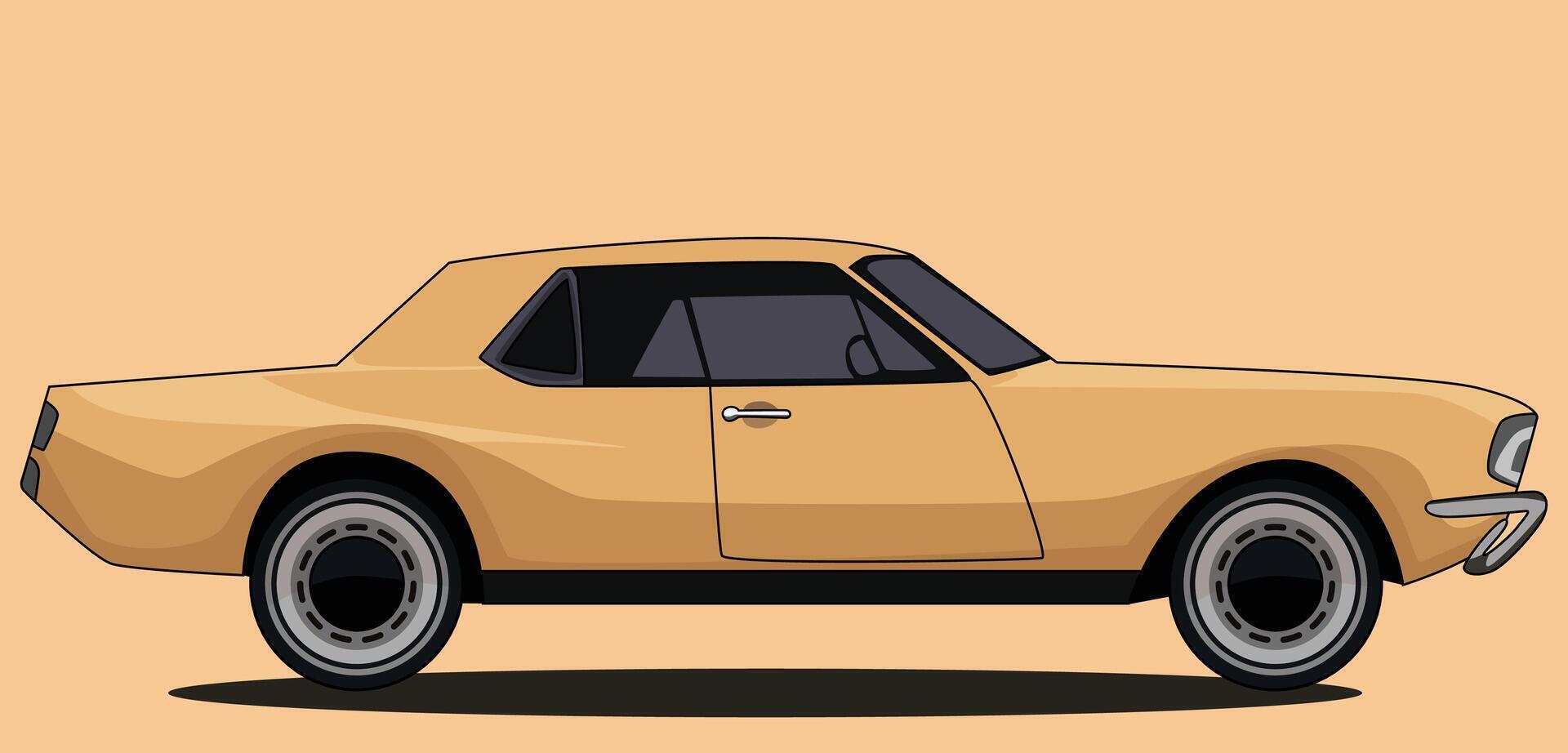 sedán coche Arte , lado ver modelo vector