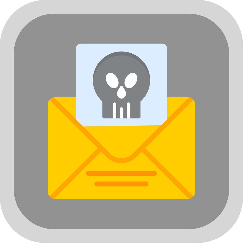 Spam Flat round corner Icon Design vector