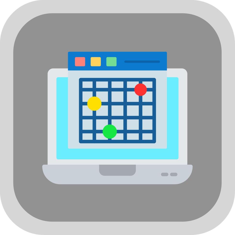 Heatmap Flat round corner Icon Design vector