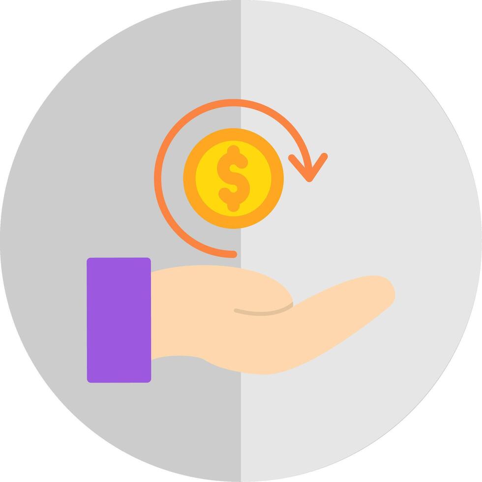 Return Of Investment Flat Scale Icon Design vector