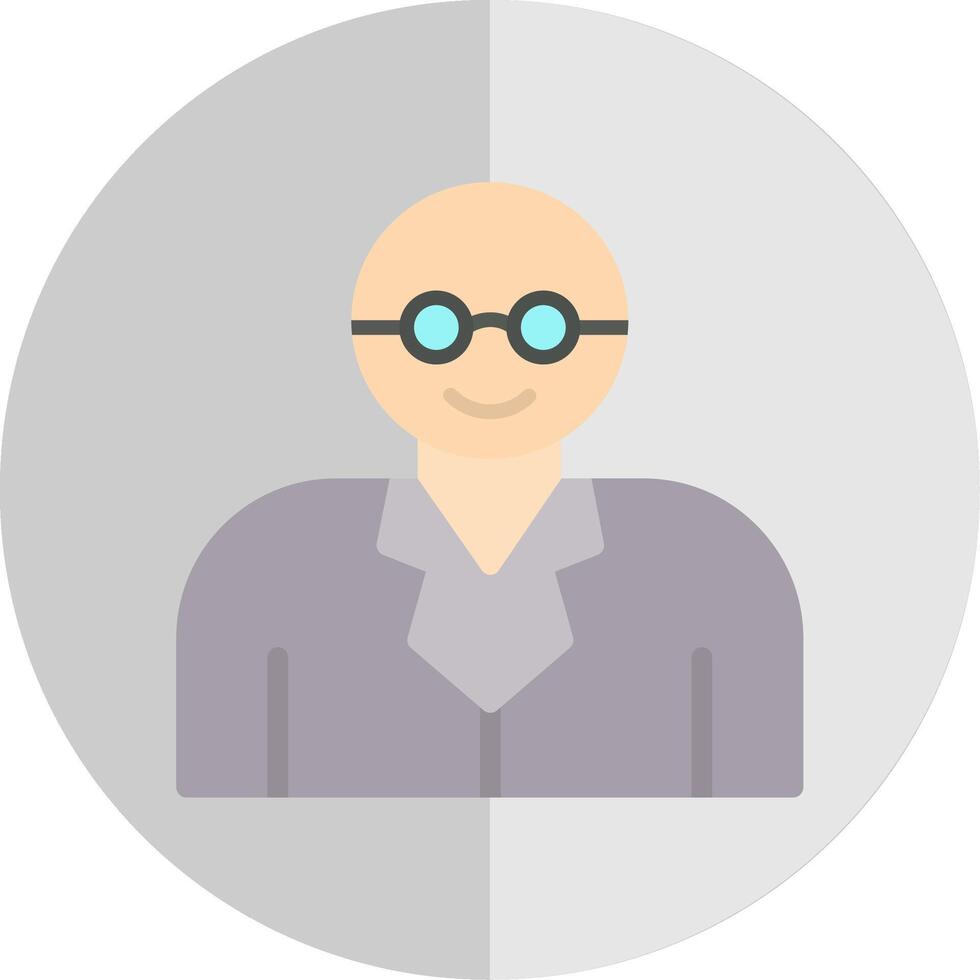 Professor Flat Scale Icon Design vector