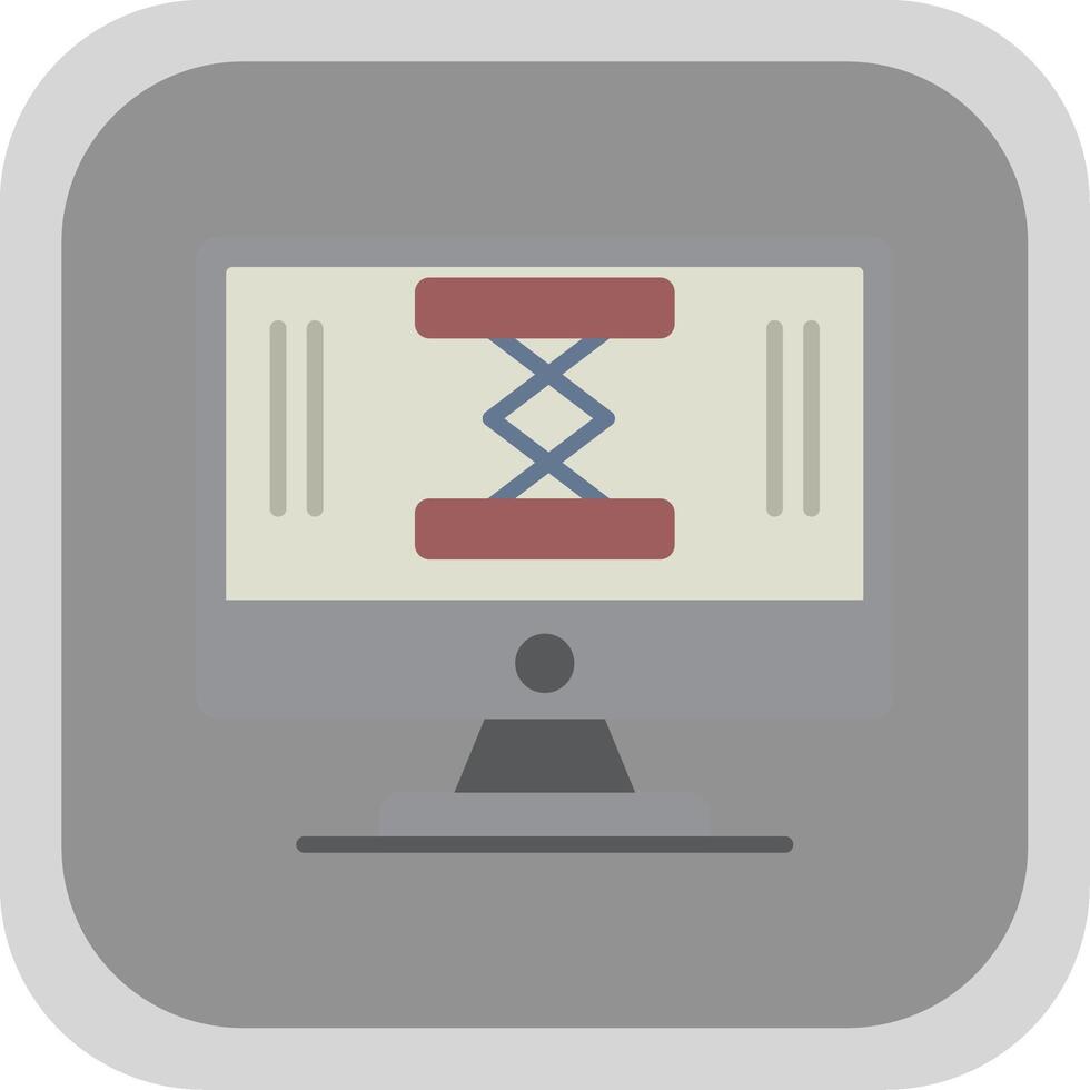 Lifting Table Flat round corner Icon Design vector