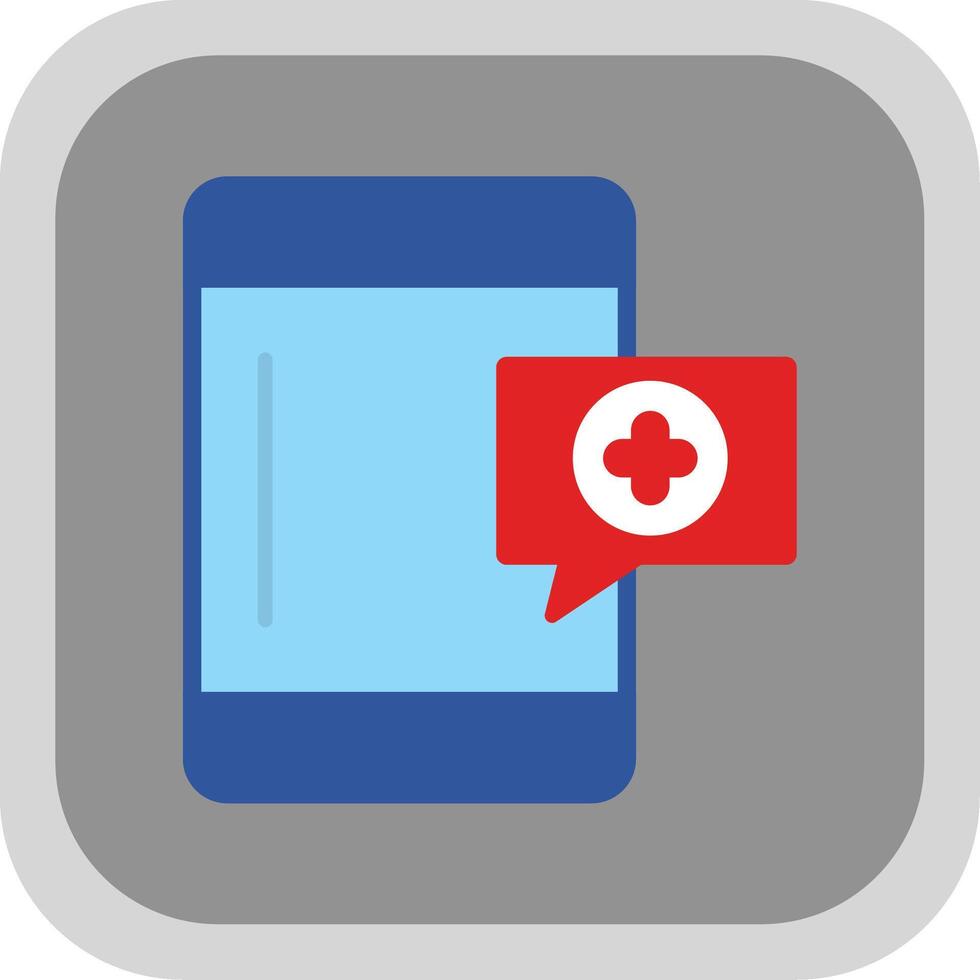 OnLine Circle Multi Circle Medical Help Flat round corner Icon Design vector