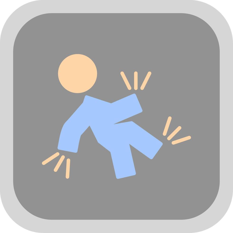 Accident Flat round corner Icon Design vector