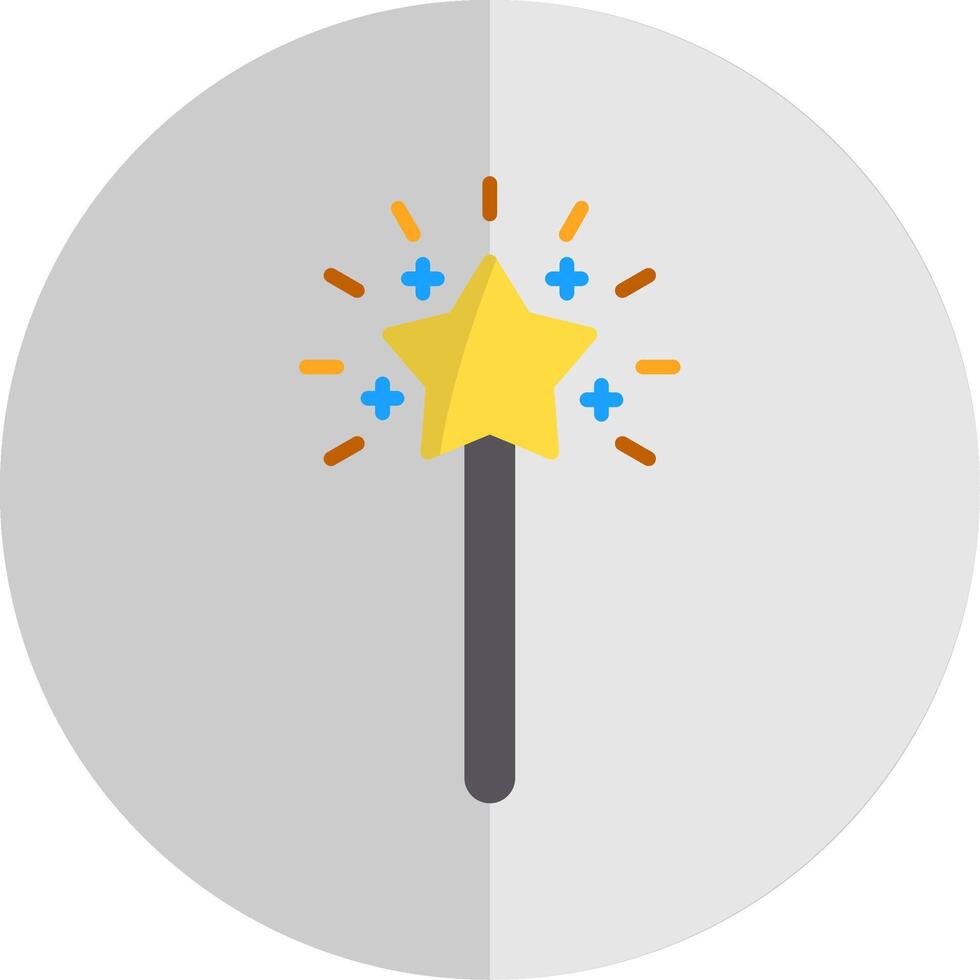 Magic Wand Flat Scale Icon Design vector