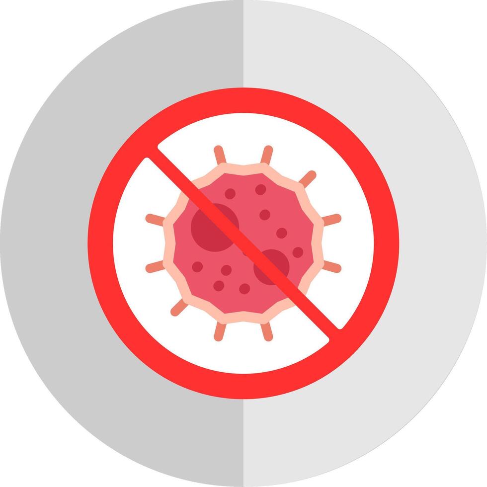 Bacteria Flat Scale Icon Design vector