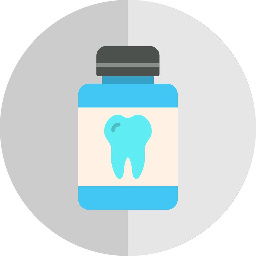 Mouthwash Flat Scale Icon Design vector