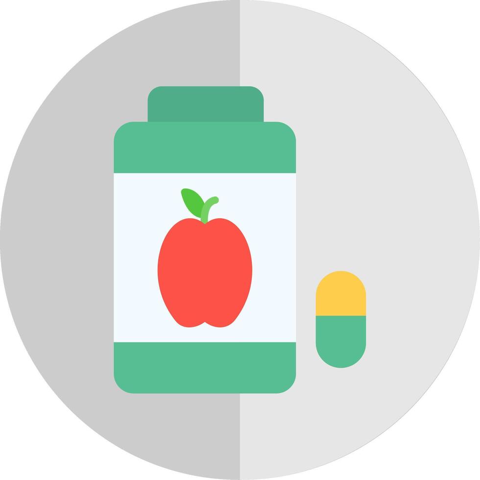 Vitamins Flat Scale Icon Design vector