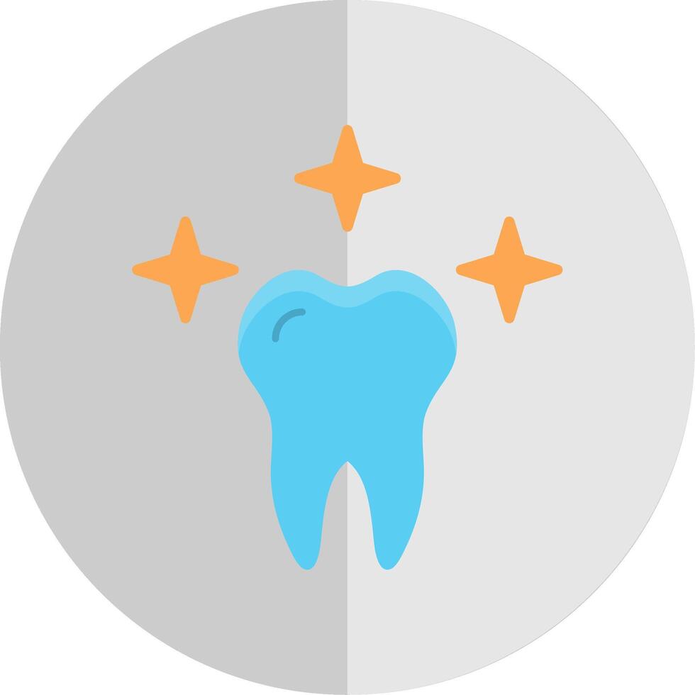 Healthy Tooth Flat Scale Icon Design vector