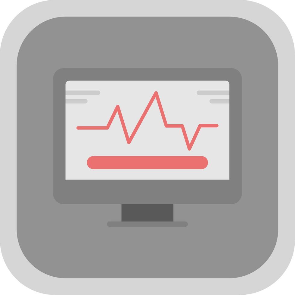 System Monitoring Flat round corner Icon Design vector