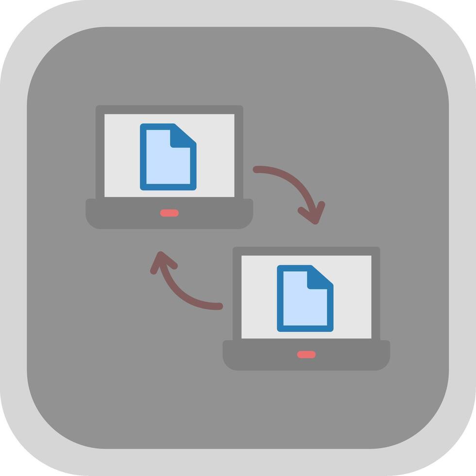 Data Sharing Flat round corner Icon Design vector