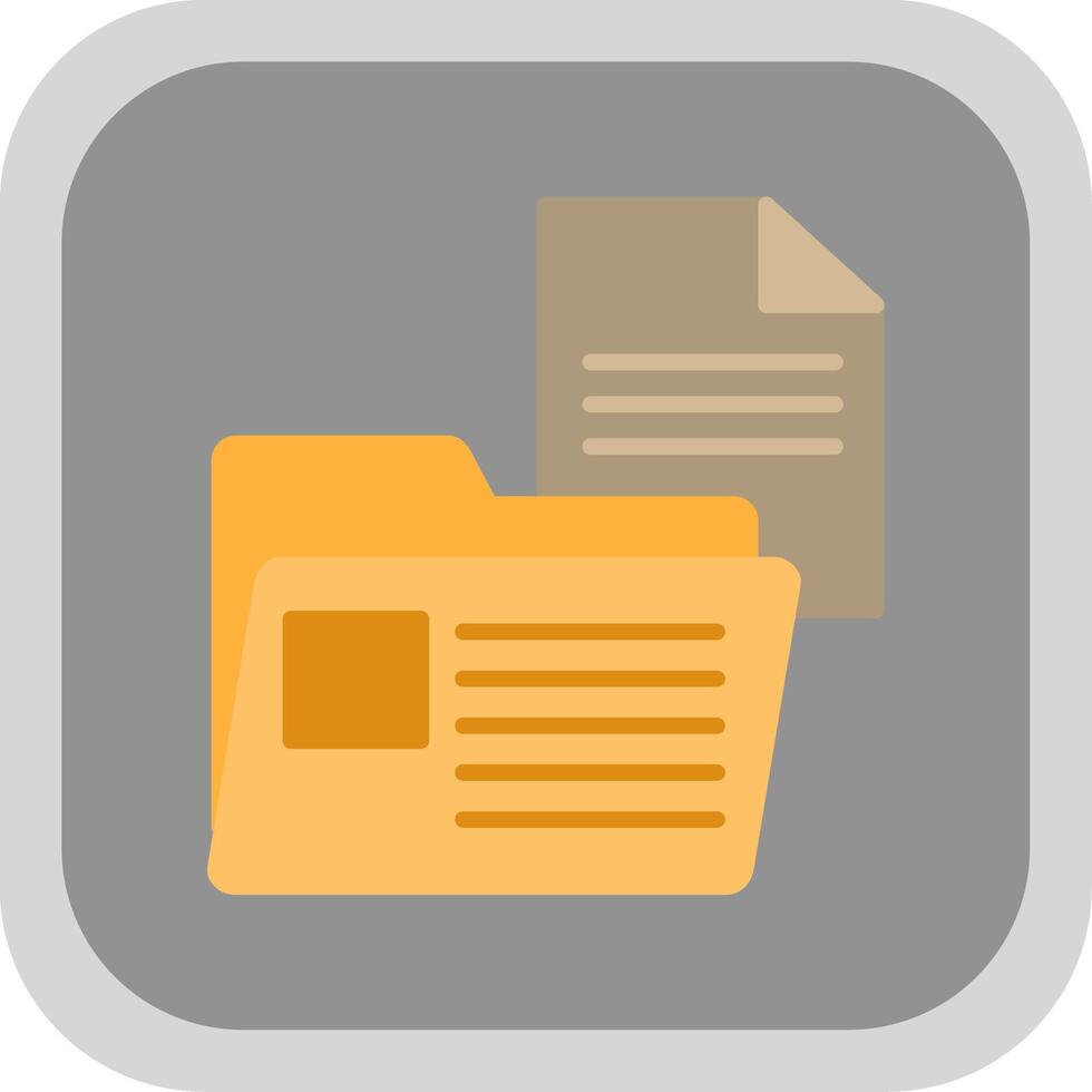 Document Folder Flat round corner Icon Design vector