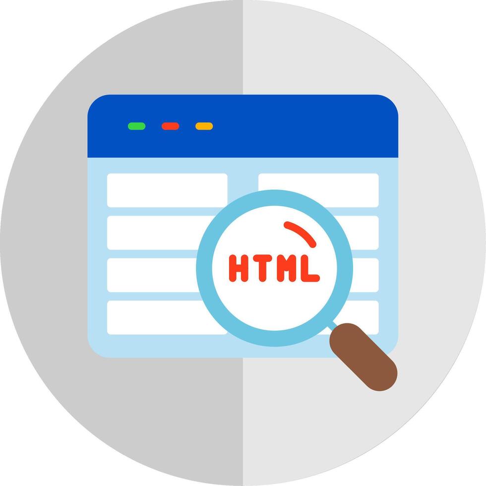 Code Review Flat Scale Icon Design vector