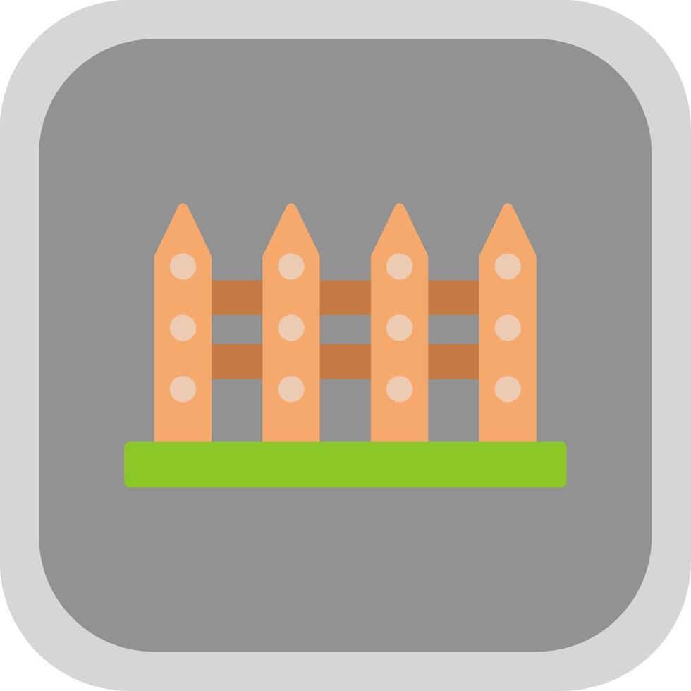 Fence Flat round corner Icon Design vector