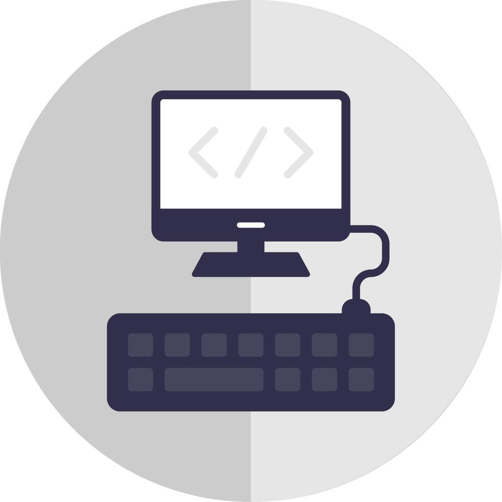 Web Programming Flat Scale Icon Design vector