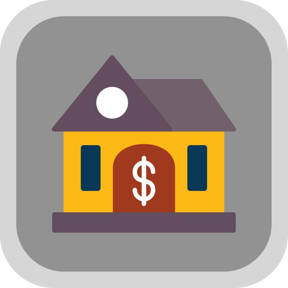 Buying Home Flat round corner Icon Design vector