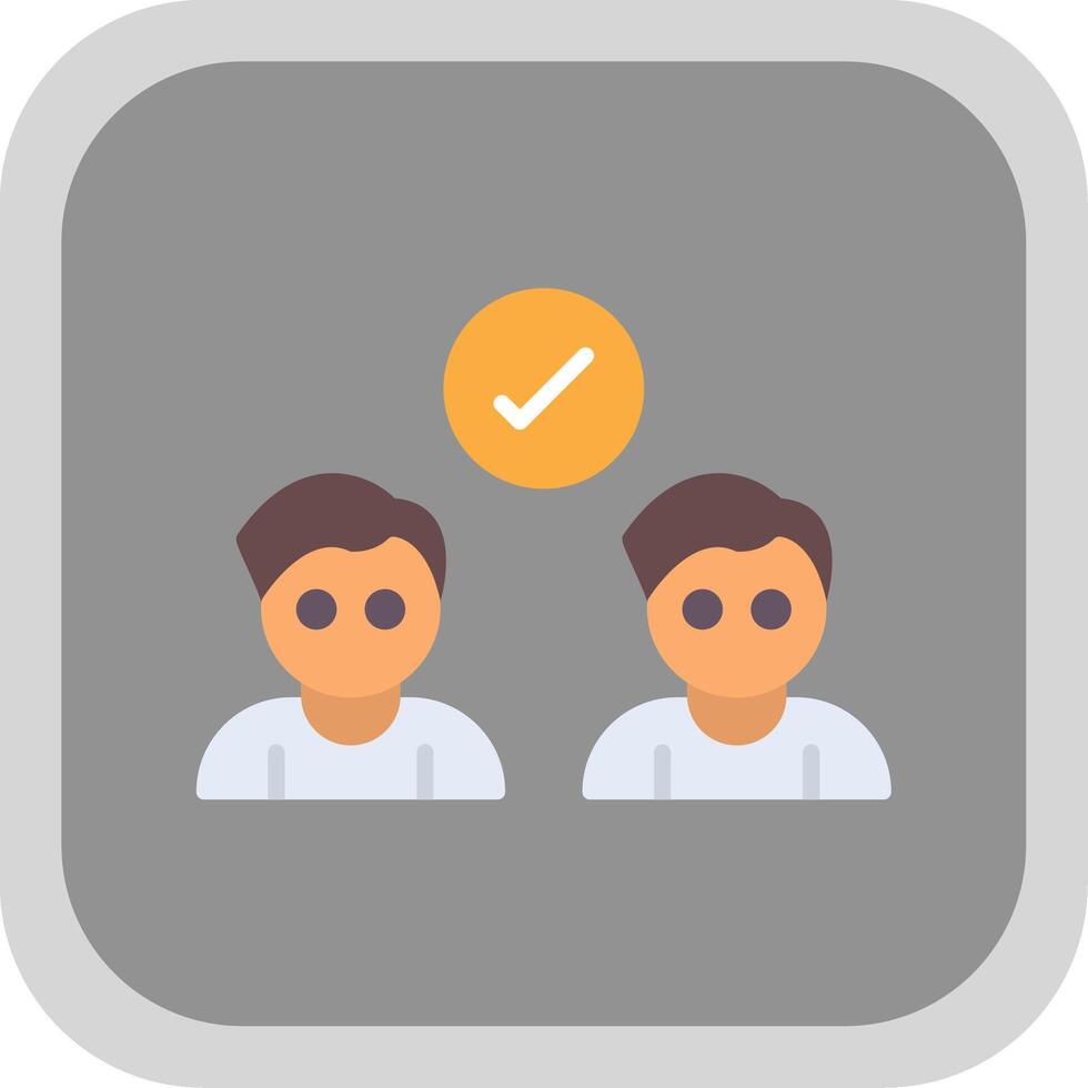 Deal Flat round corner Icon Design vector