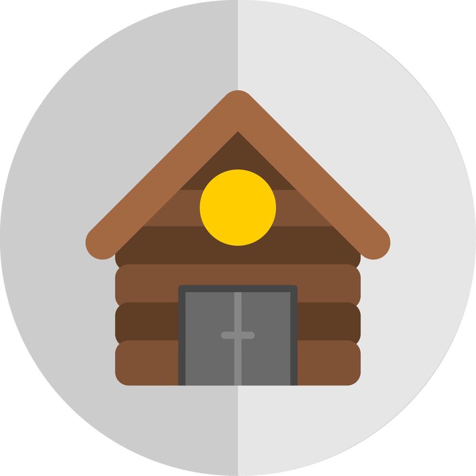 Cabin Flat Scale Icon Design vector