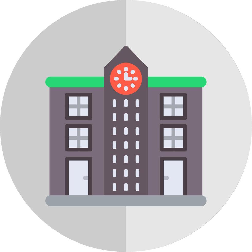 Skyscrapers Flat Scale Icon Design vector
