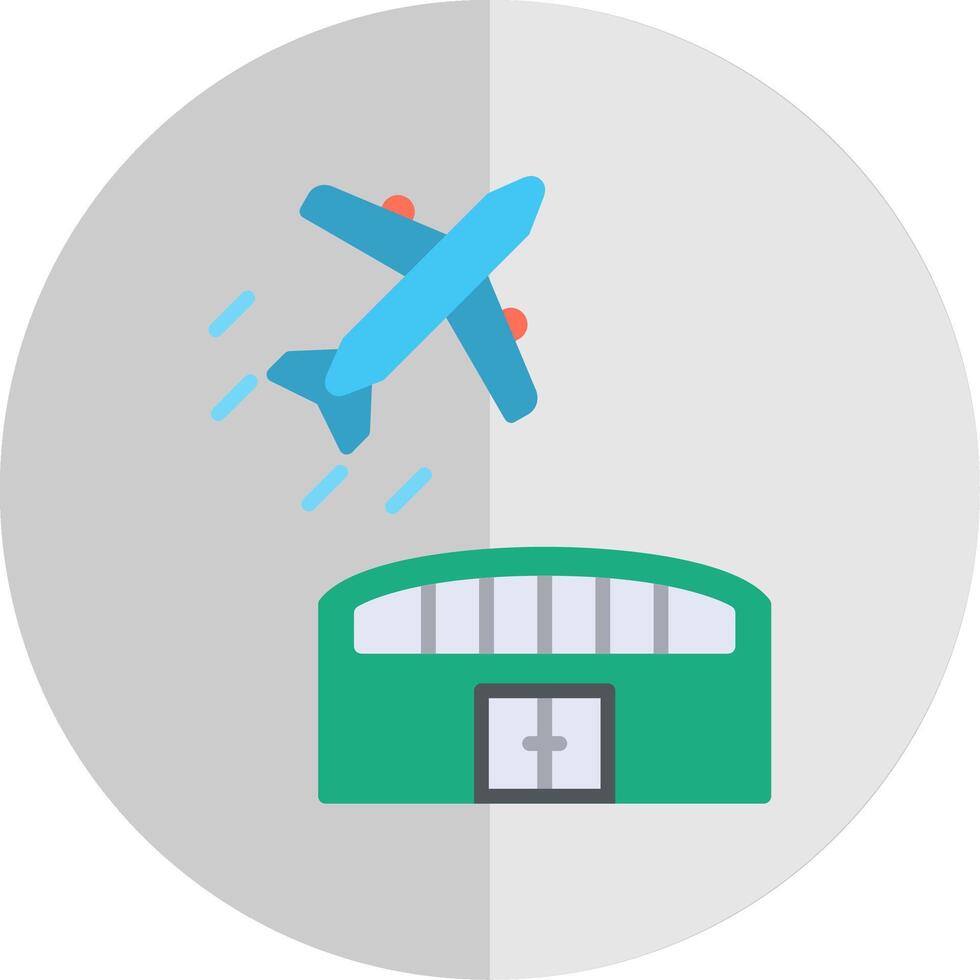 Airport Flat Scale Icon Design vector