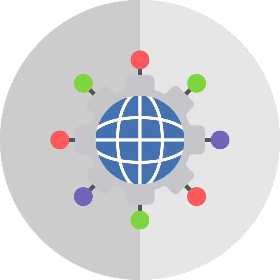 Networking Flat Scale Icon Design vector
