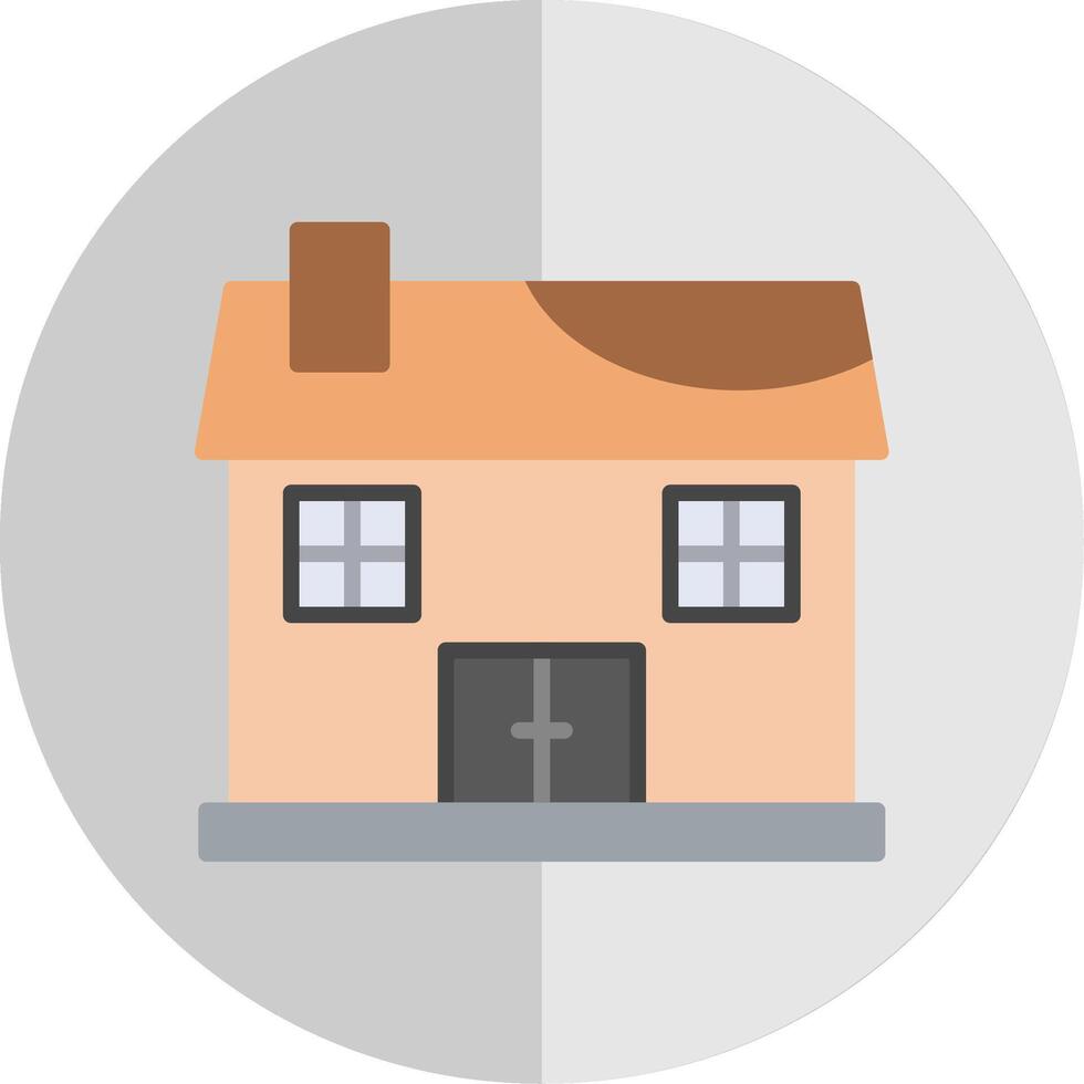 Bungalow Flat Scale Icon Design vector